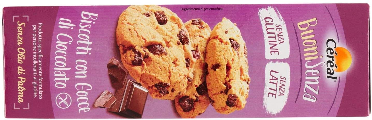 Biscotti senza glutine Céréal con gocce di cioccolato 150g