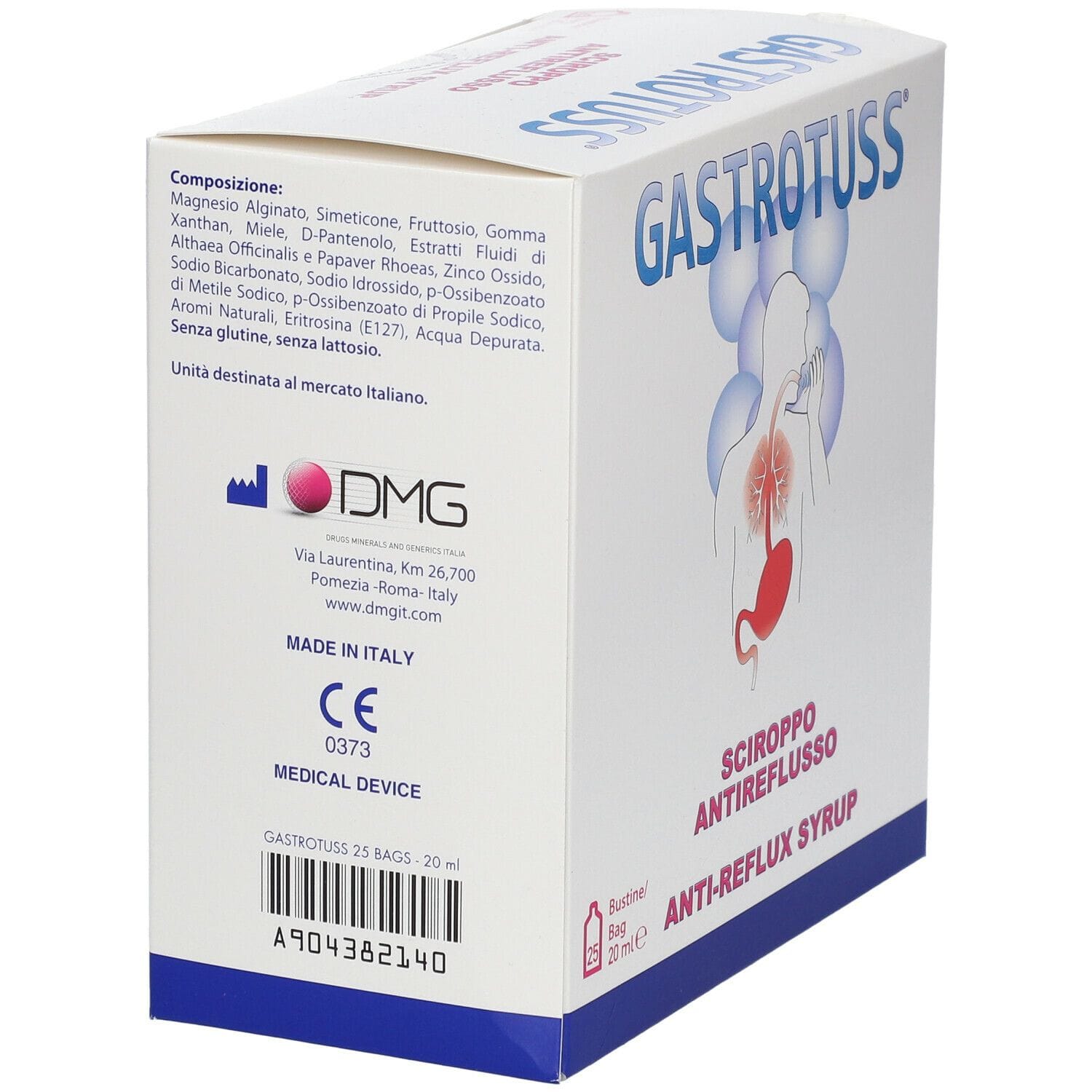 SCIROPPO ANTIREFLUSSO GASTROTUSS 25 BUSTINE MONODOSE 20 ML
