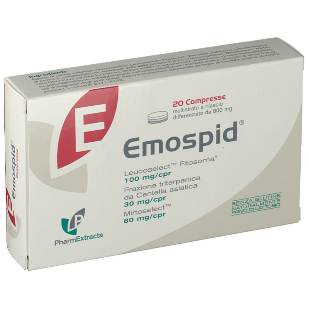 Integratore Emospid per il microcircolo, 20 compresse