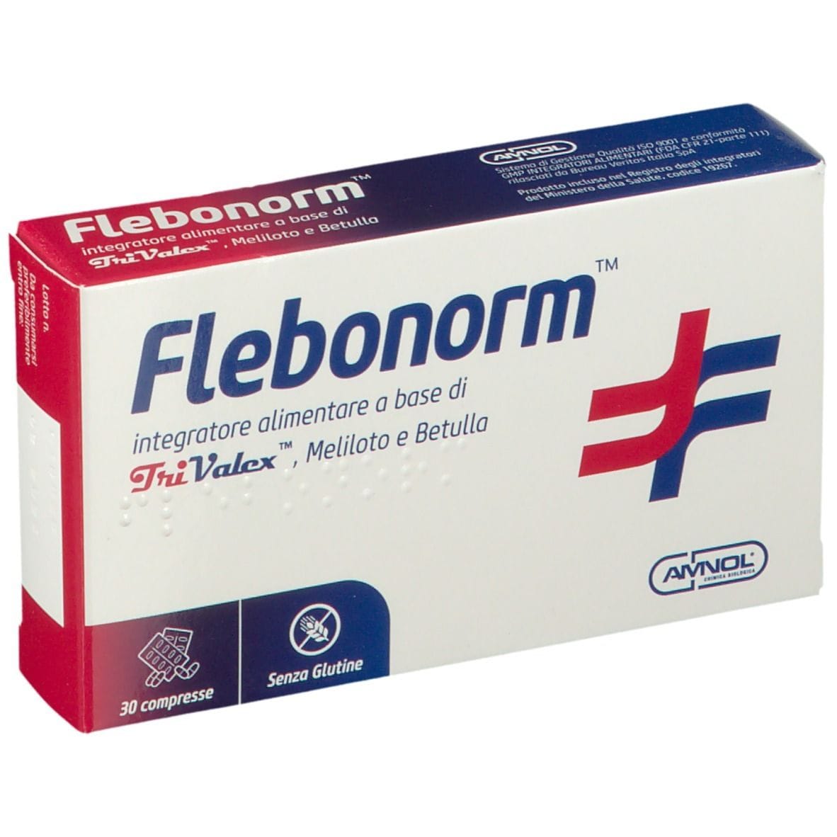 Integratore Flebonorm per drenaggio e microcircolo, 30 cpr