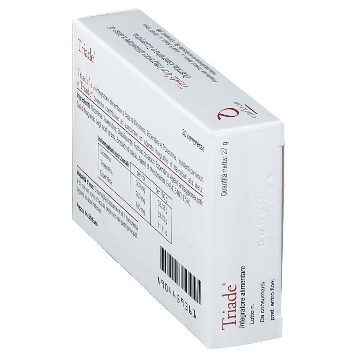 Integratore Triade con Diosmina ed Esperidina, 30 compresse