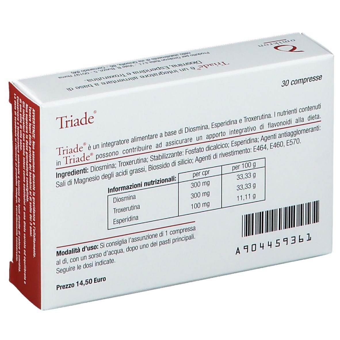 Integratore Triade con Diosmina ed Esperidina, 30 compresse