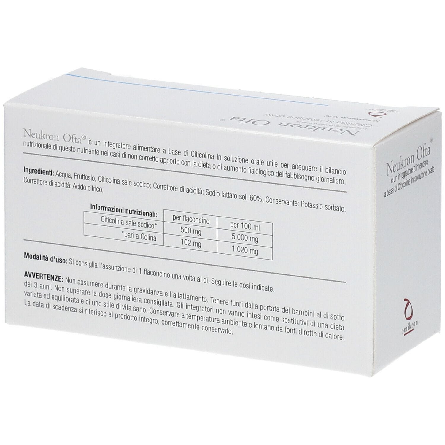 Integratore Neukron Ofta con CDP-colina, 10 flaconcini 10ml