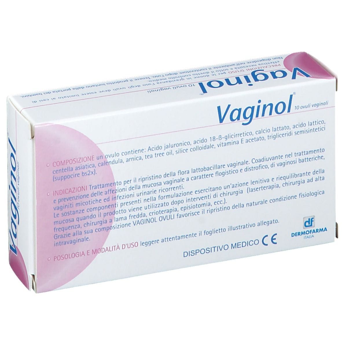 Ovuli vaginali Vaginol Dermofarma con acido ialuronico, 10 pz