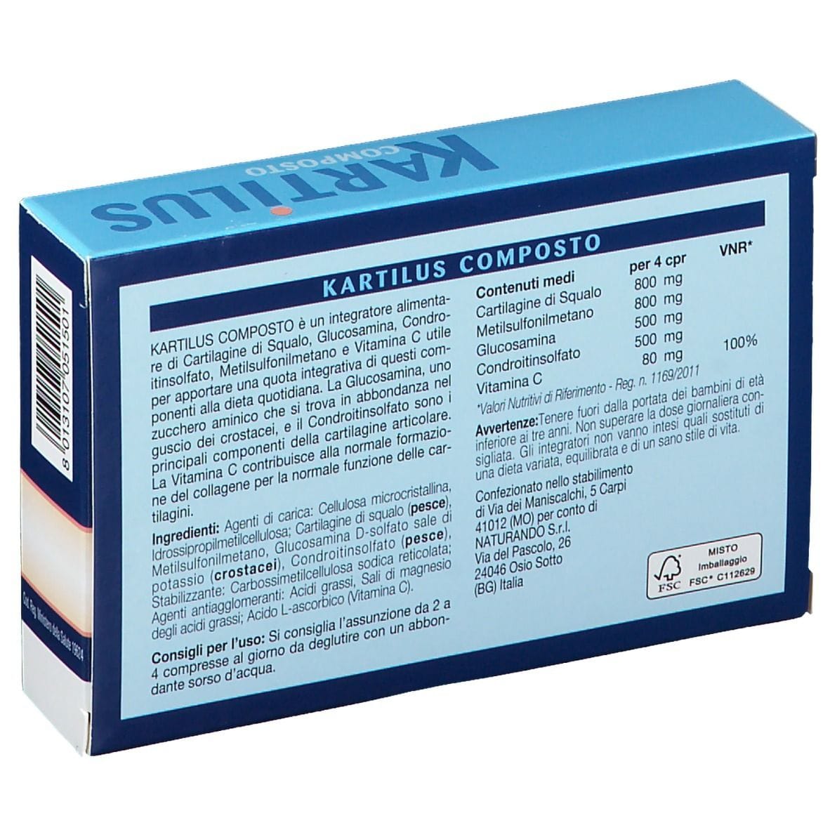 KARTILUS COMPOSTO 40 COMPRESSE