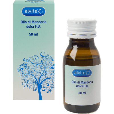 Olio di Mandorle Dolci Alvita FU, 50ml per cute e stipsi