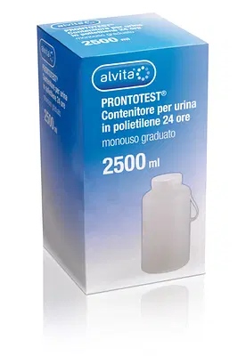 CONTENITORE PER URINA ALVITA PRONTOTEST IN POLIETILENE 24 ORE GRADUATO 2500ML CONTENITORE PER URINA ALVITA PRONTOTEST IN POLIETILENE 24 ORE GRADUATO 2500ML