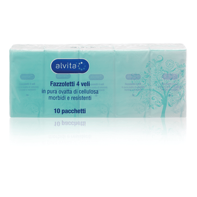 Fazzoletti Alvita morbidi e resistenti, confezione da 10