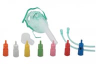 Maschera Venturi per ossigenoterapia con raccordi colorati