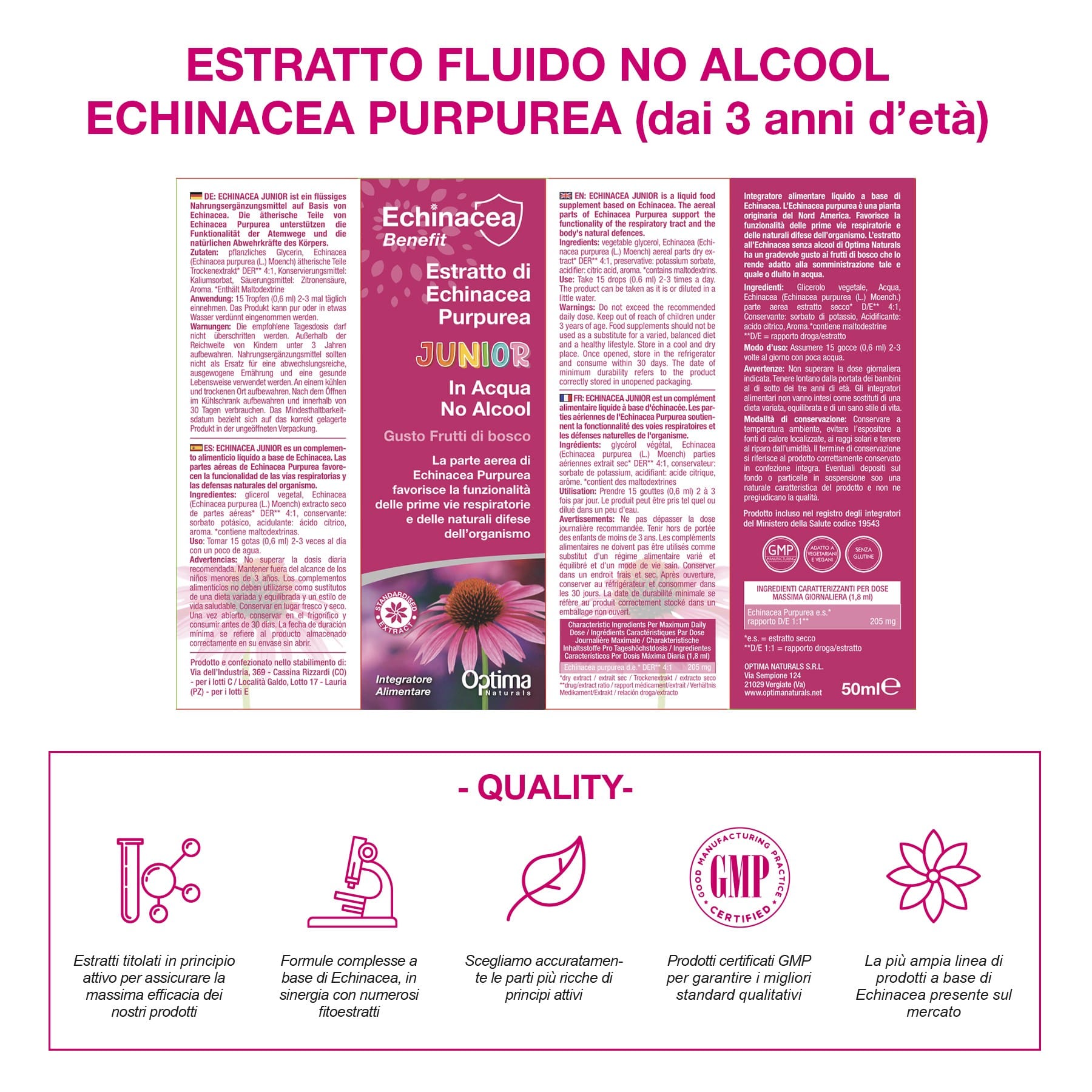 ECHINACEA ESTRATTO JUNIOR NO ALCOOL 50ml