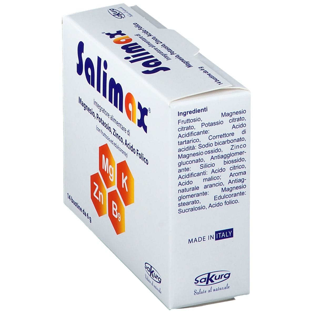 Integratore Salimax sali minerali e acido folico, 14 bustine
