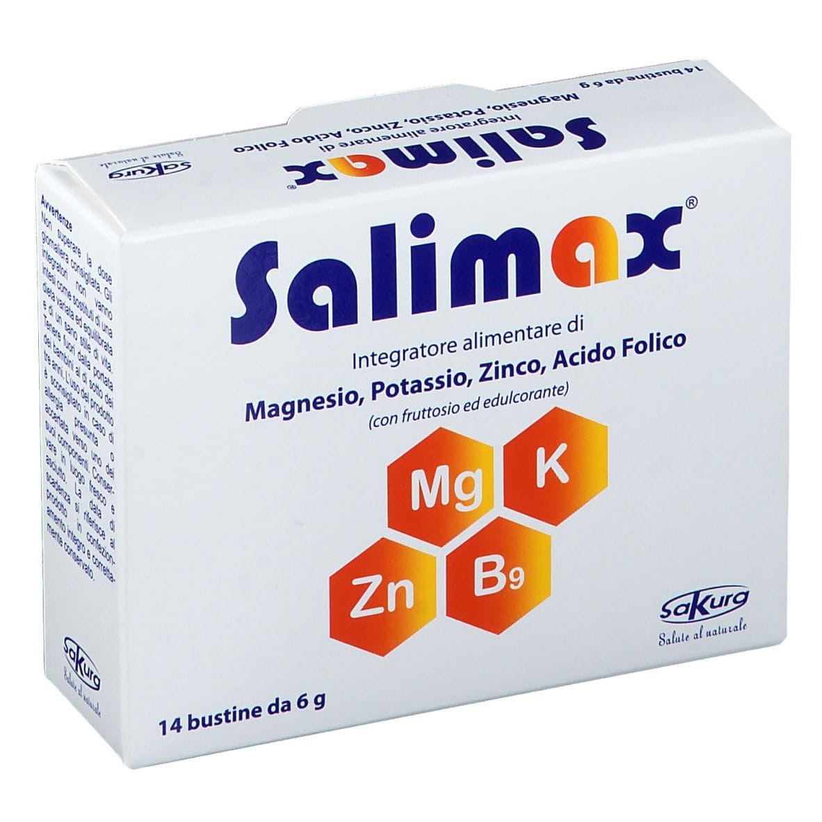 Integratore Salimax sali minerali e acido folico, 14 bustine