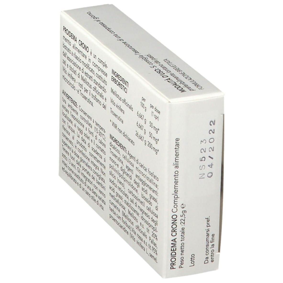 PROIDEMA CRONO 30 COMPRESSE TRIPLO STRATO DA 1,15 G SENZA GLUTINE NATURALMENTE PRIVO DI LATTOSIO
