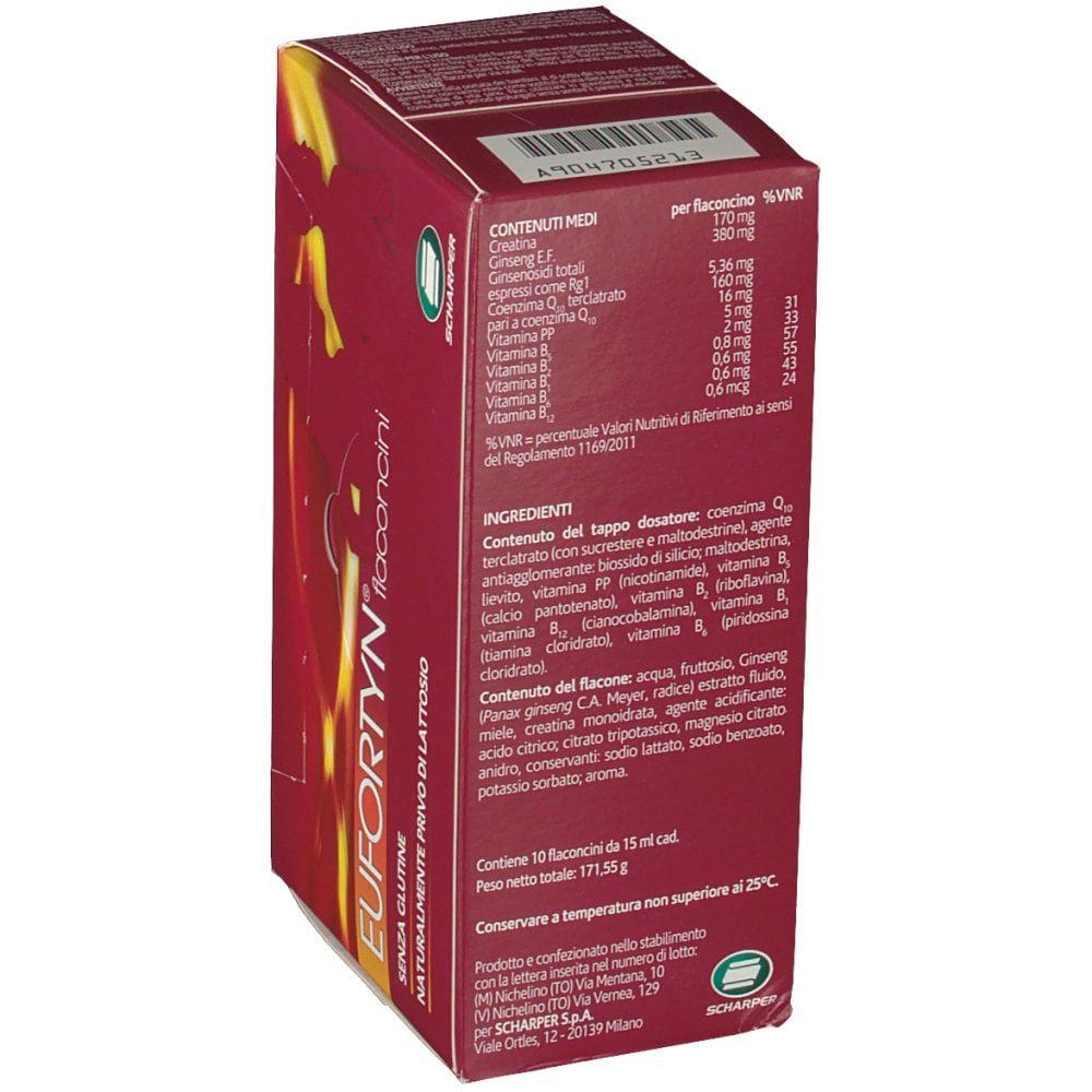Eufortyn integratore tonico, 10 flaconcini da 15ml