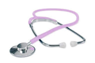 FONENDOSCOPIO LOGIKO CON TESTA PIATTA IN ALLUMINIO ANODIZZATO DIAMETRO 45 MM ALTEZZA 10 MM TUBO AD Y IN GOMMA DI LATTICE LAVANDA DIAMETRO 5 MM LUNGHEZZA 60 CM