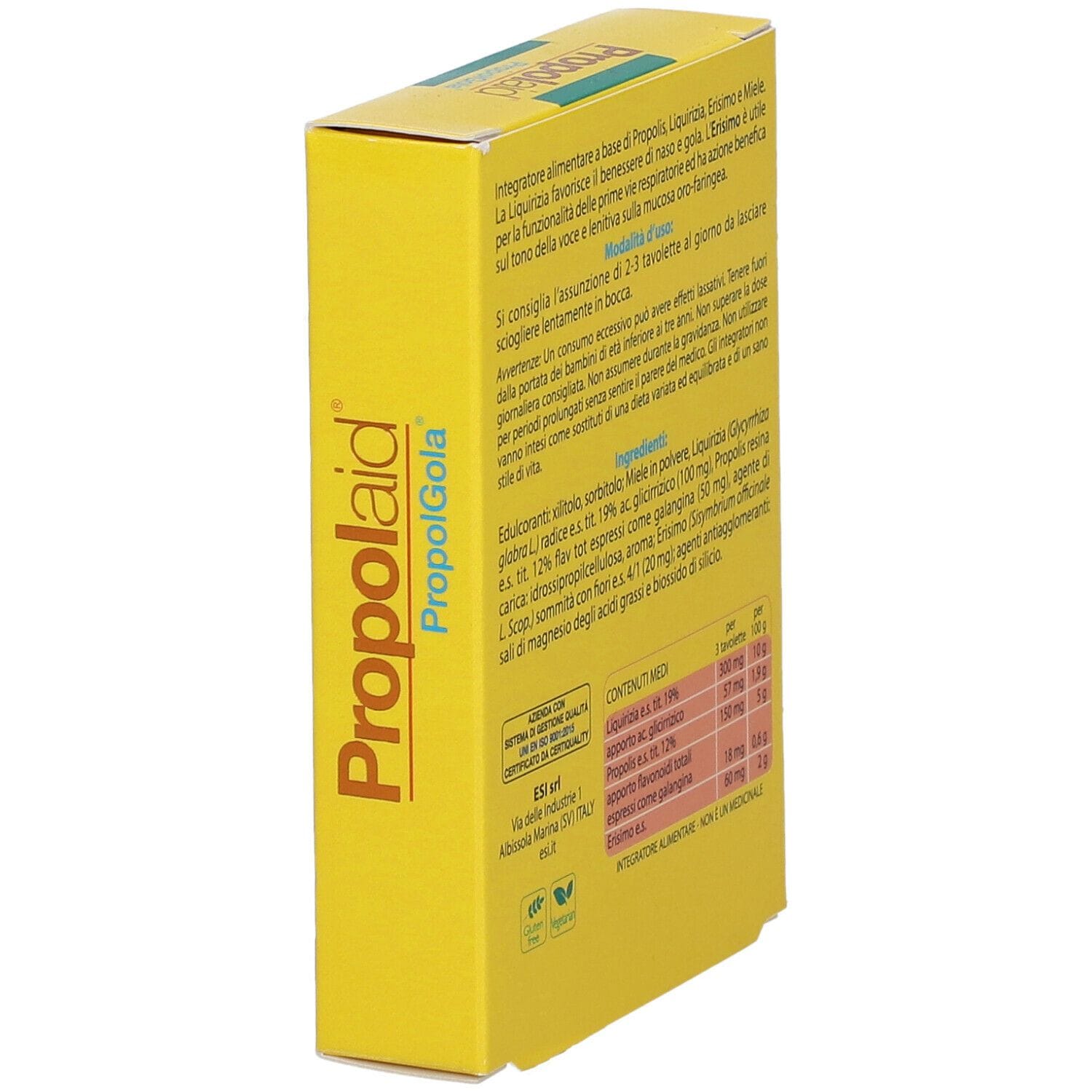 ESI PROPOLAID TAVOLETTE GOLA MIELE 30 TAVOLETTE