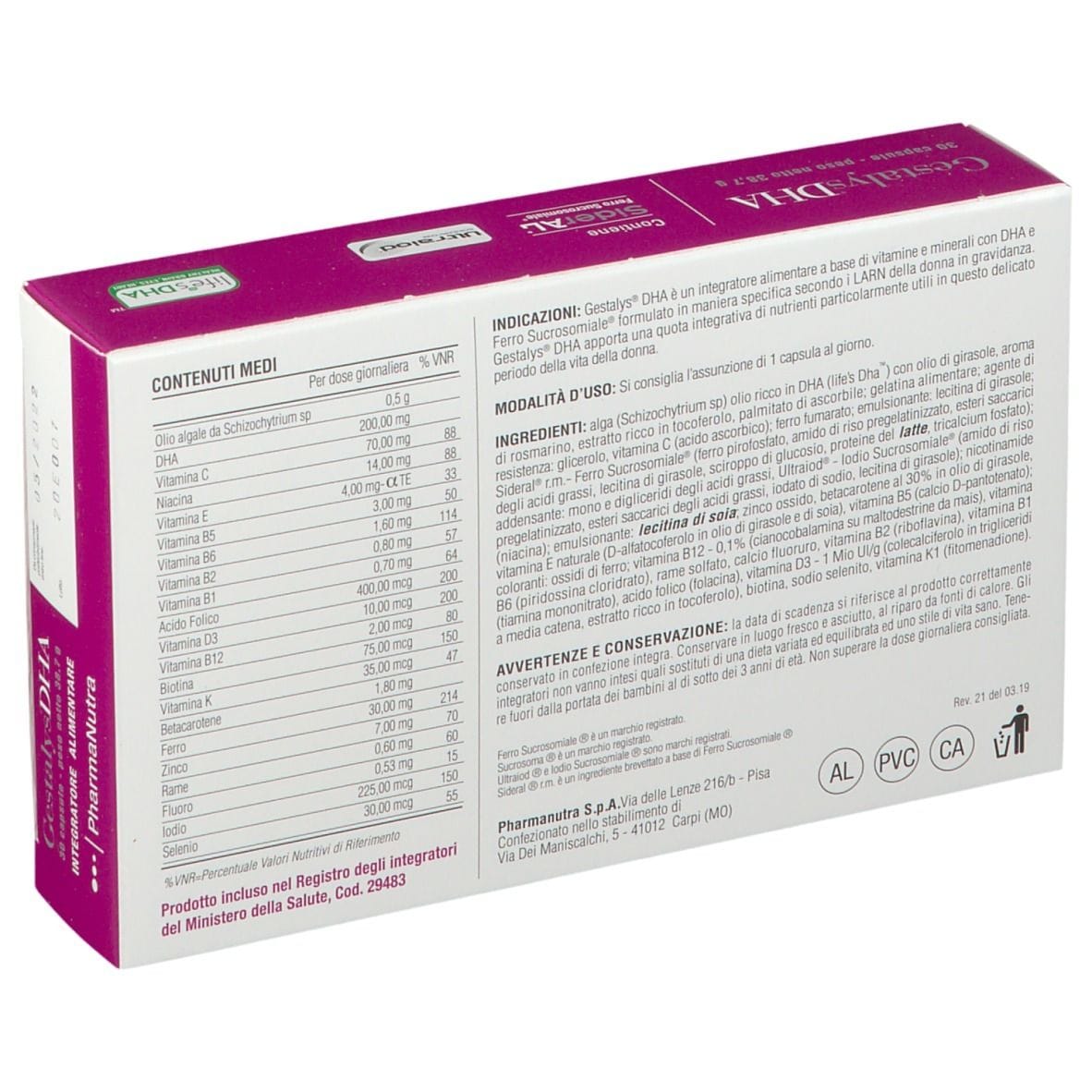 GESTALYS DHA 30 CAPSULE