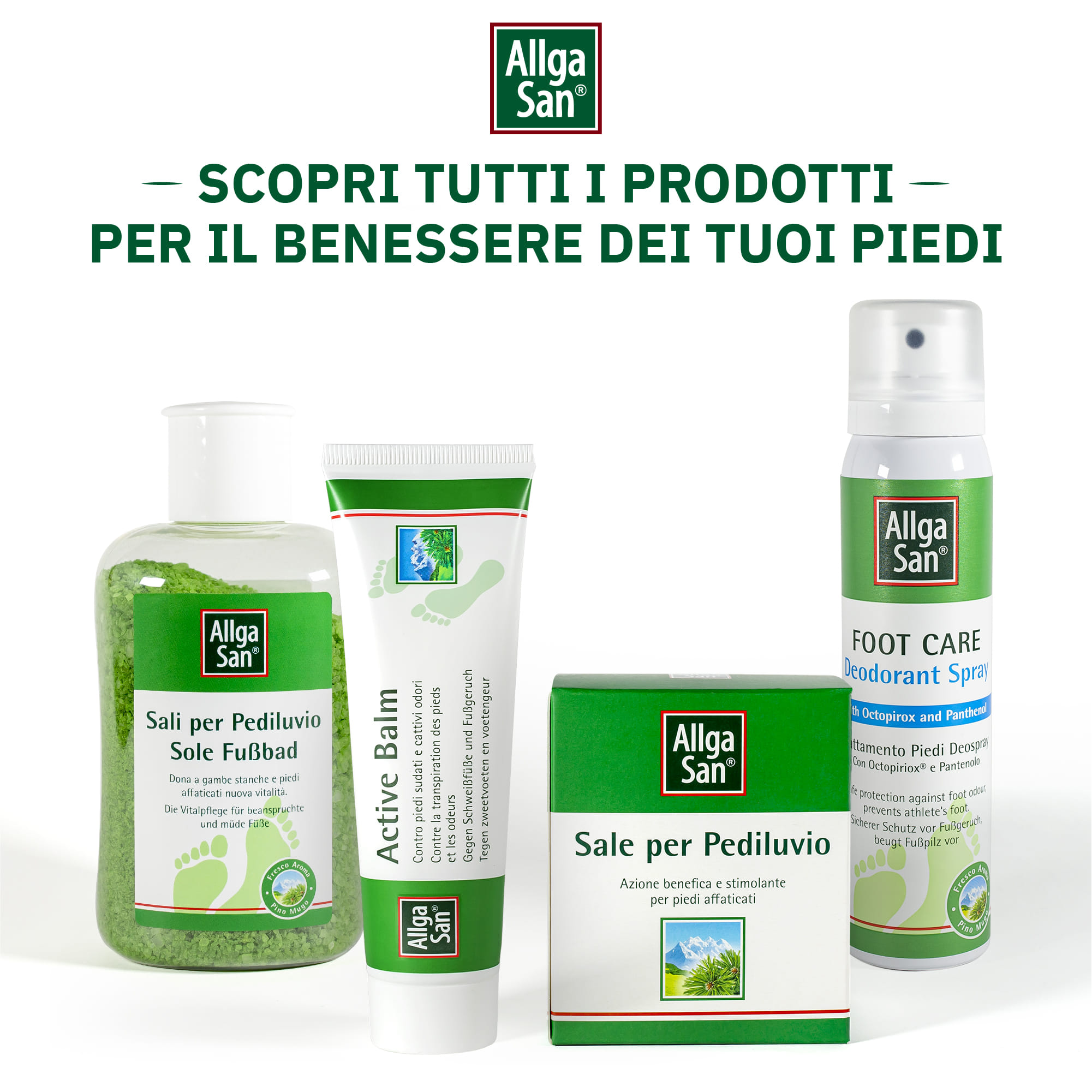 Sali Pediluvio Allgasan all'olio di pino mugo, 350ml