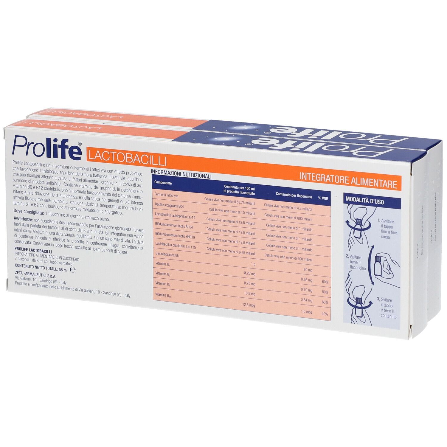 PROLIFE LACTOBACILLI DUE CONFEZIONI DA 7 FLACONCINI DA 8 ML