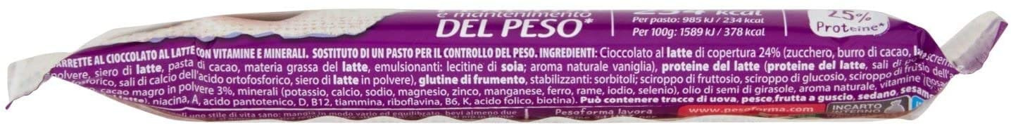 PESOFORMA BARRETTA MONOPASTO CIOCCOLATO 62 G