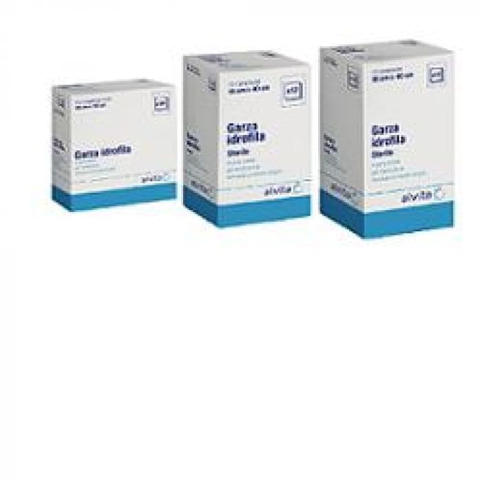 Garza idrofila sterile Alvita in cotone puro, 18x40cm 12 pz
