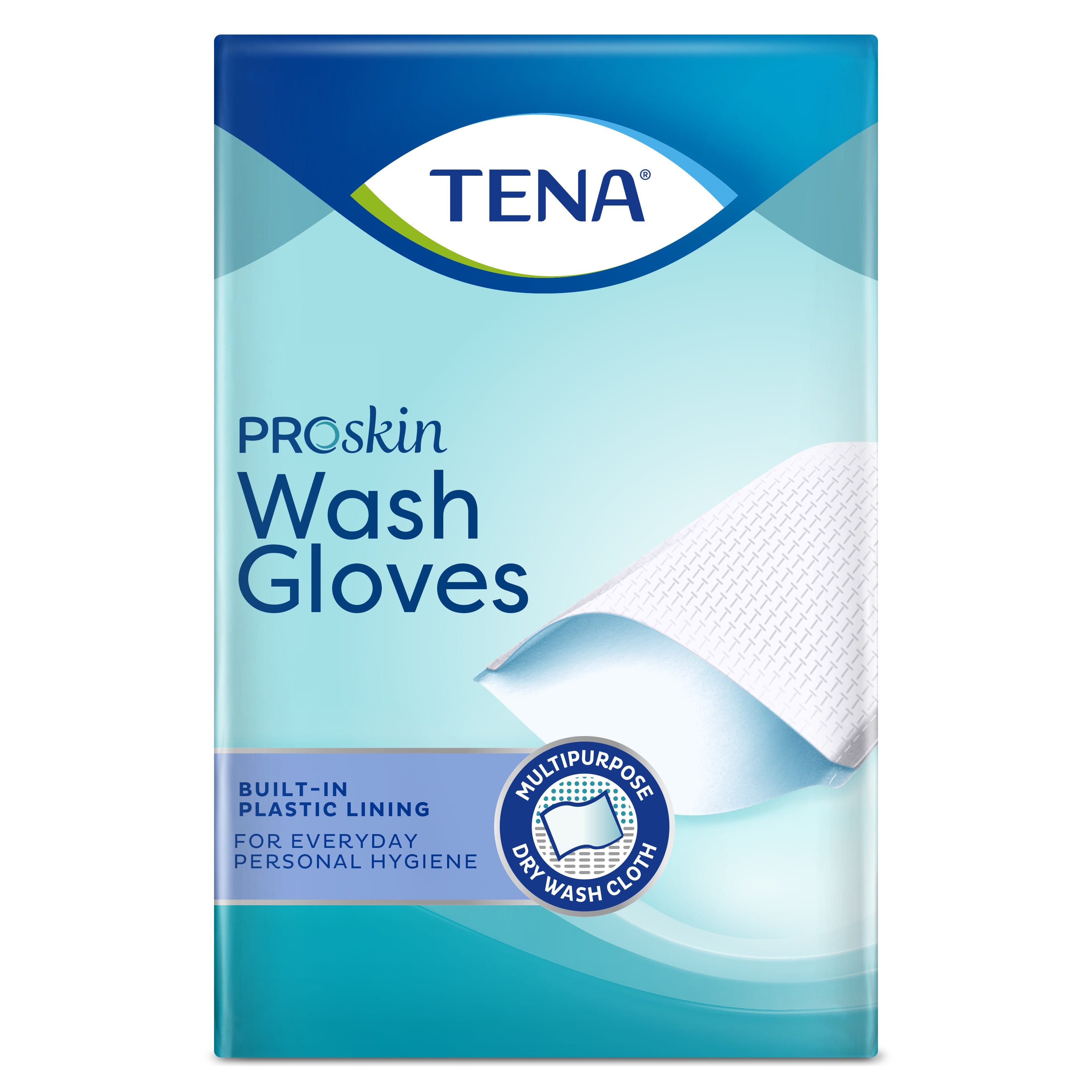 Guanto igiene monouso Tena Wash Glove 16x24cm, 175 pz