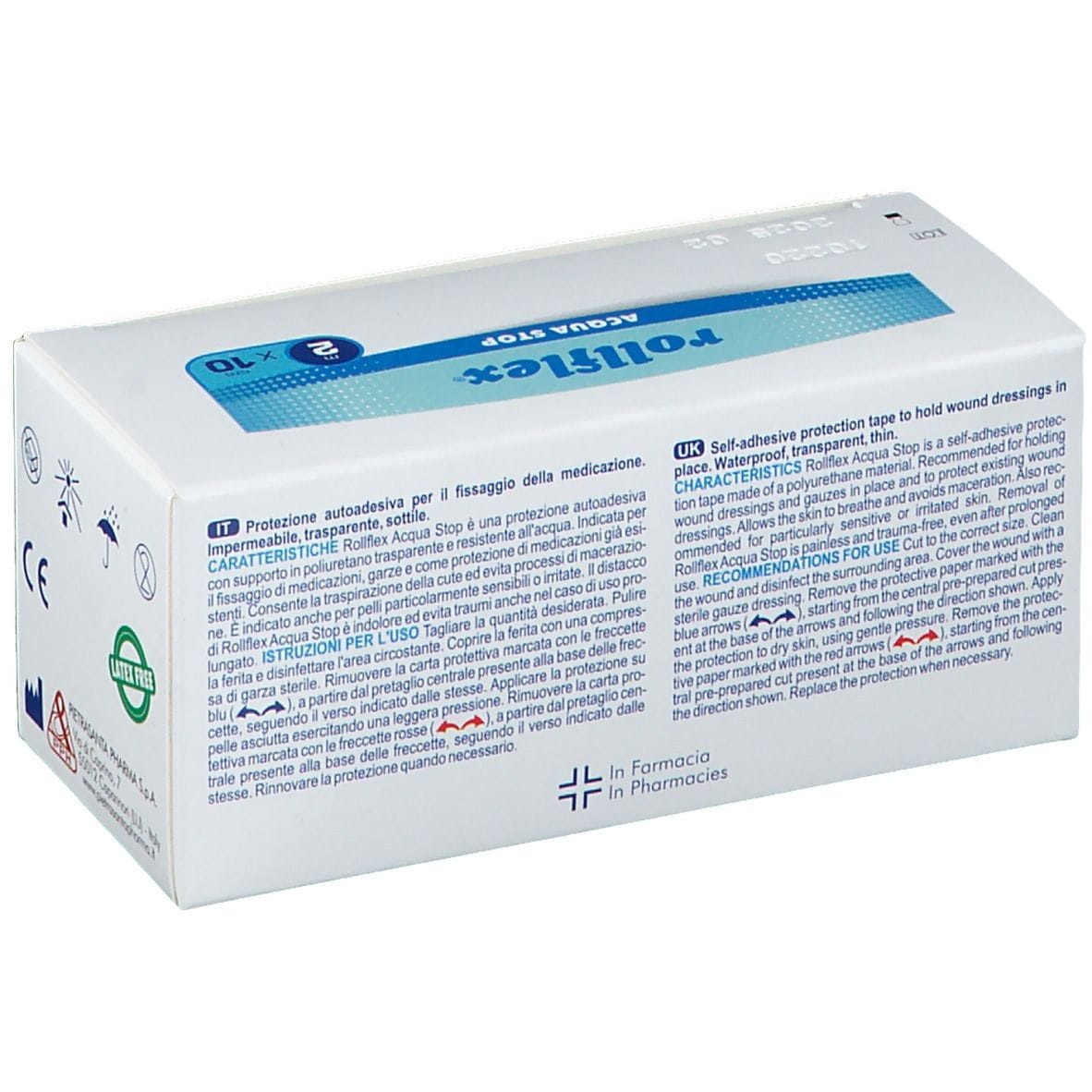 CEROTTO ADESIVO IMPERMEABILE MASTER-AID ROLLFLEX ACQUASTOP 2X10
