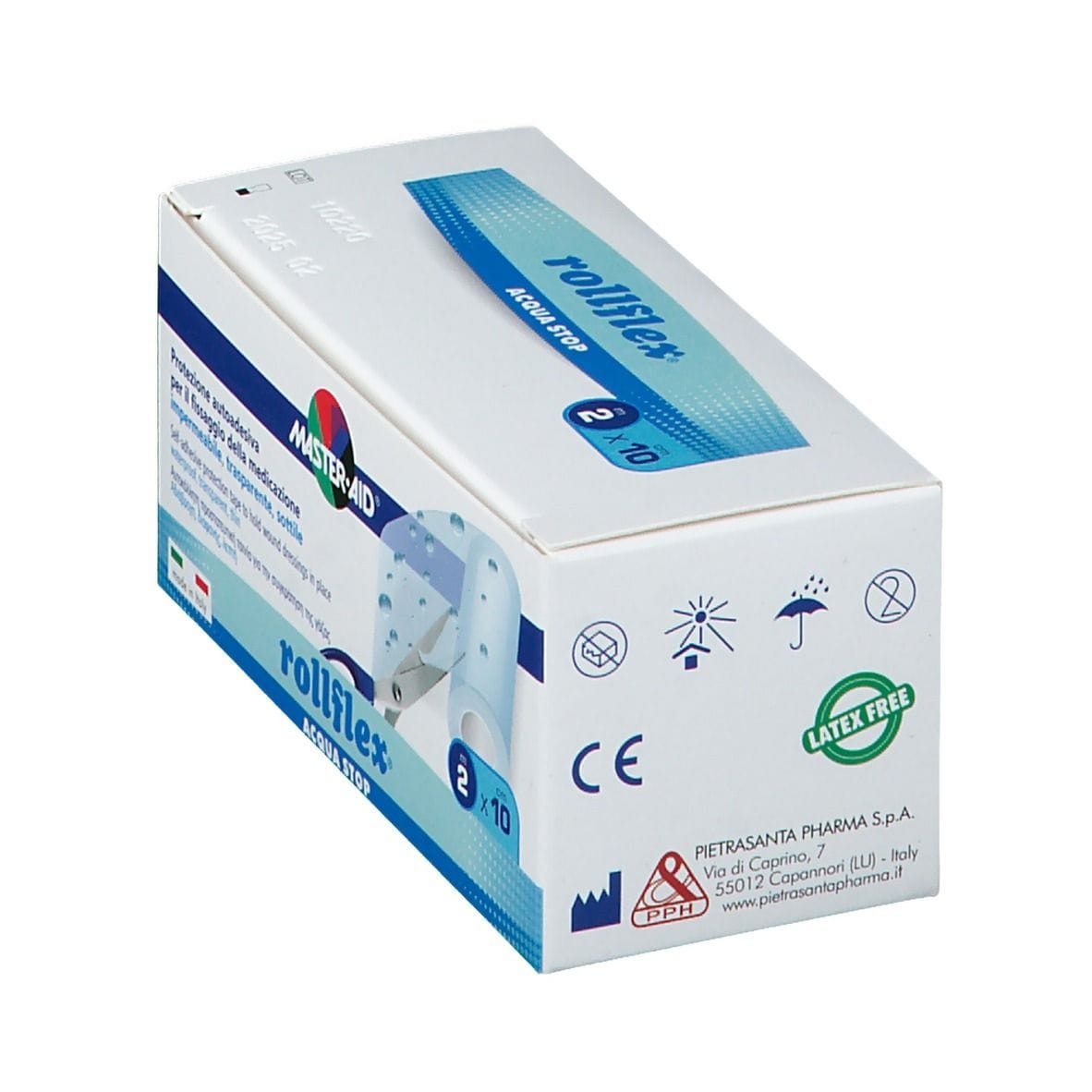 CEROTTO ADESIVO IMPERMEABILE MASTER-AID ROLLFLEX ACQUASTOP 2X10