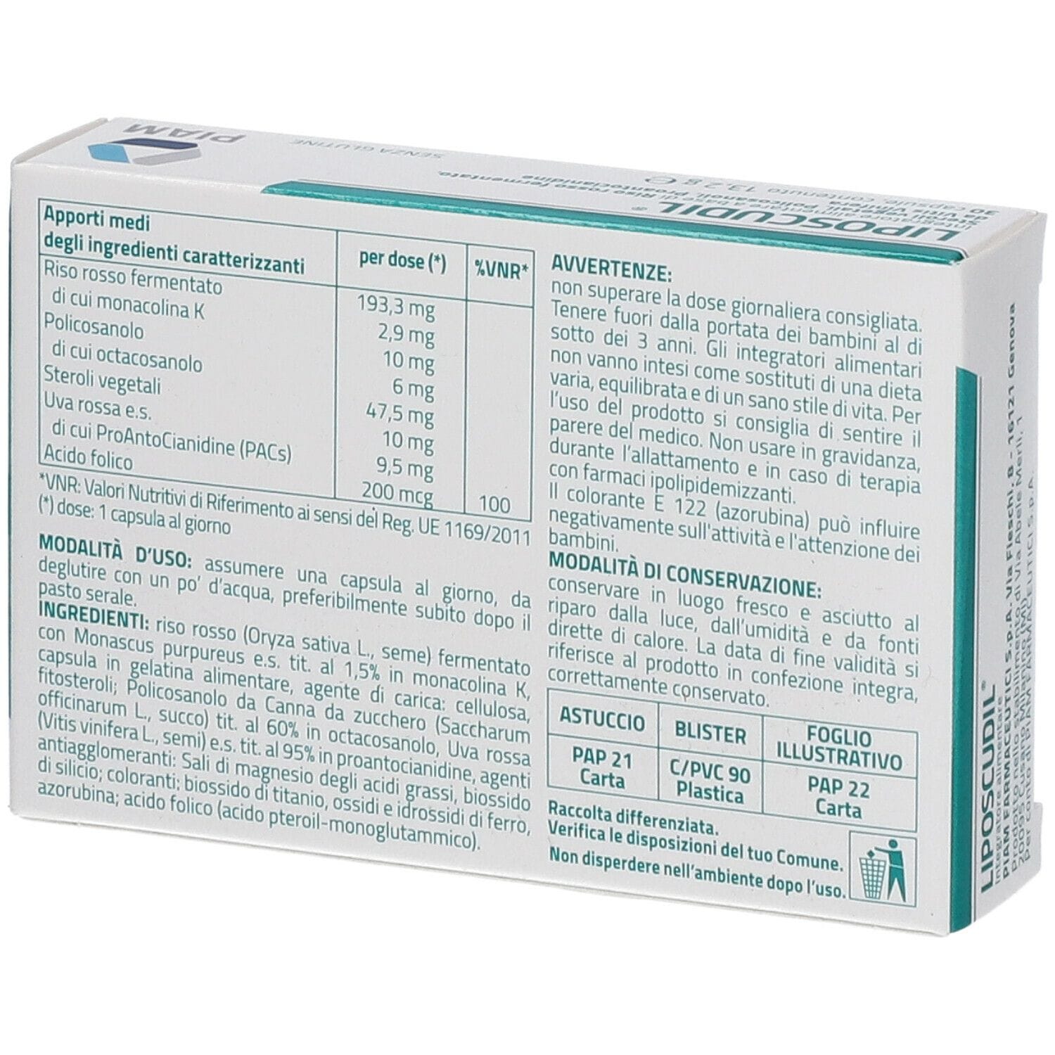 LIPOSCUDIL 30 CAPSULE