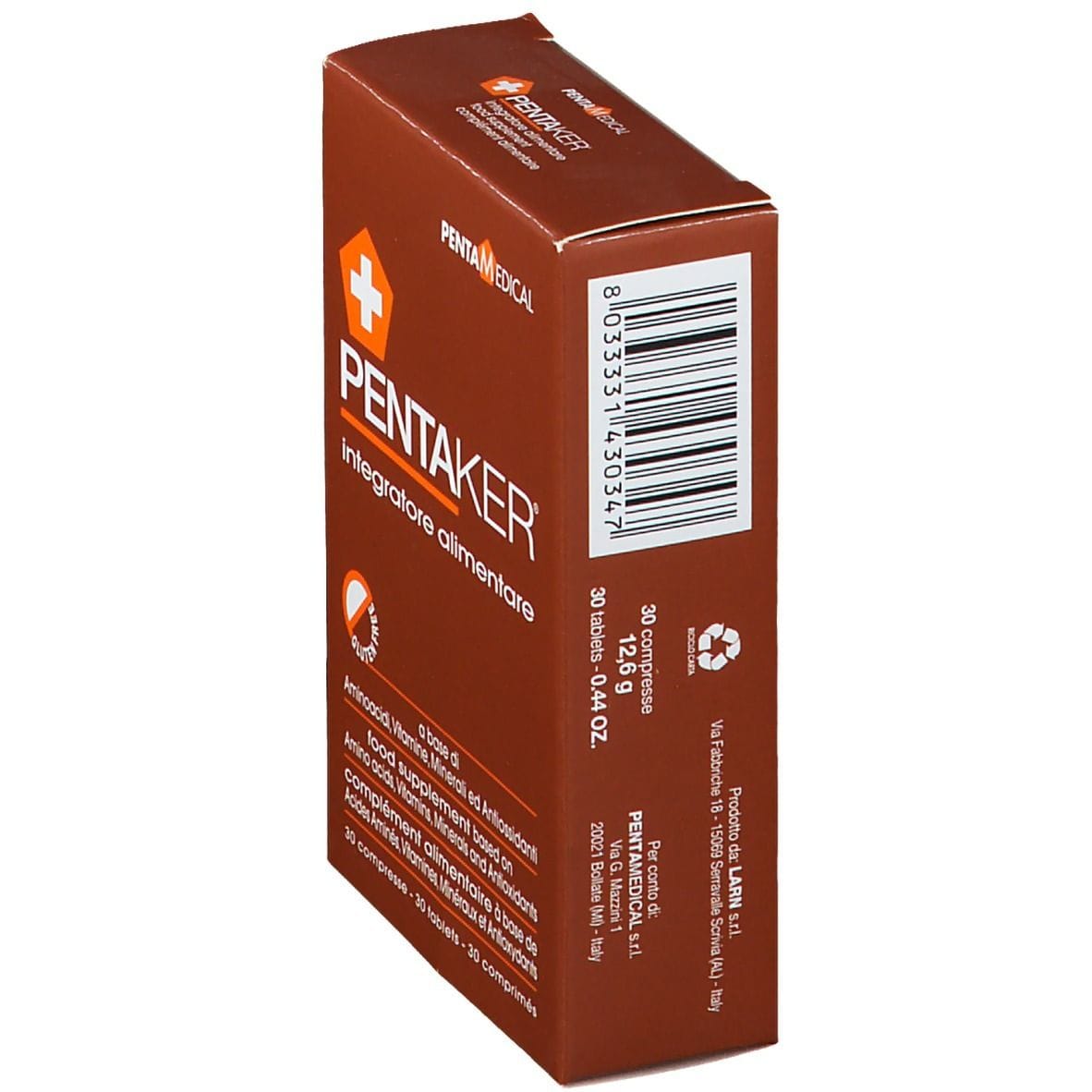Integratore Pentaker per unghie e capelli, 30 compresse