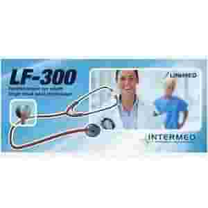 FONENDOSCOPIO PER ADULTO IN ALLUMINIO TESTA PIATTA DIAMETRO 47 MM SINGOLO TUBO LUNGHEZZA 60 CM COLORE NERO