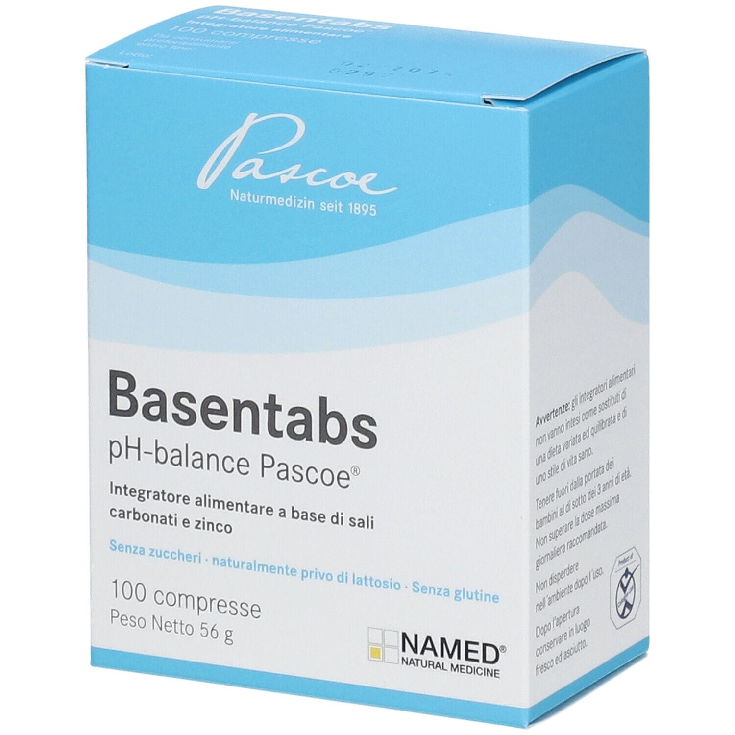 Integratore Basentabs Pascoe sali alcalini, 100 compresse