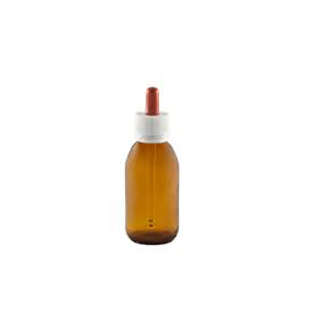 Flacone in vetro ambra 100ml con contagocce, set da 10
