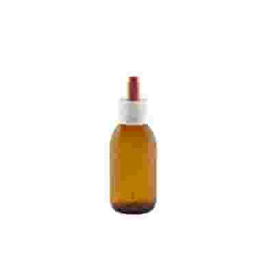 Flacone in vetro ambra 100ml con contagocce, set da 10