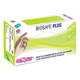 GUANTO IN LATTICE CON POLVERE AMBIDESTRO FORMA ANATOMICA SUPERFICIE LISCIA POLSINO ELASTICO RINFORZATO ANTIARROTOLAMENTO BIOSAFE PLUS BIANCO MISURA LARGE 100 PEZZI
