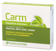 Integratore CARM Farmaderbe 30 compresse contro gonfiori