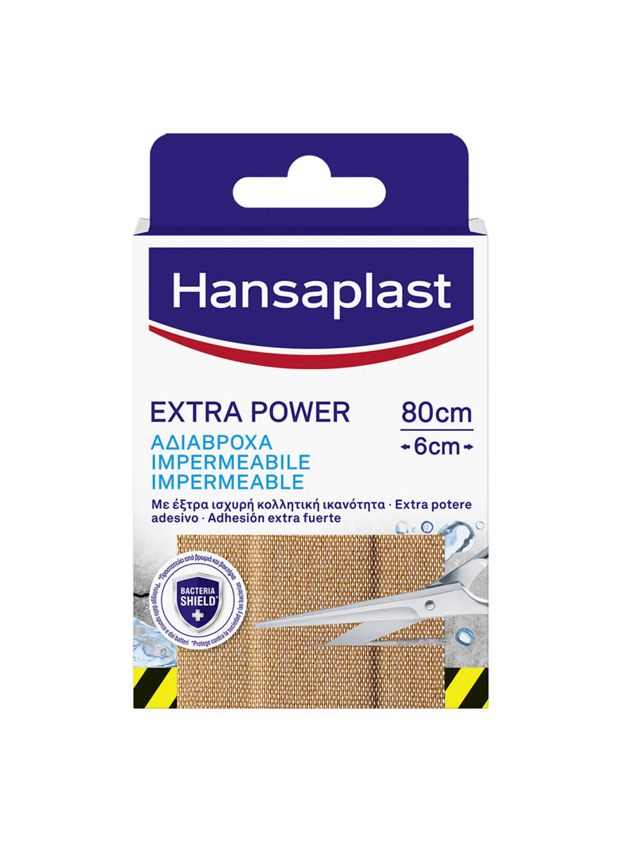 Cerotti Hansaplast Extrapower traspiranti, 8 pezzi 80x6cm