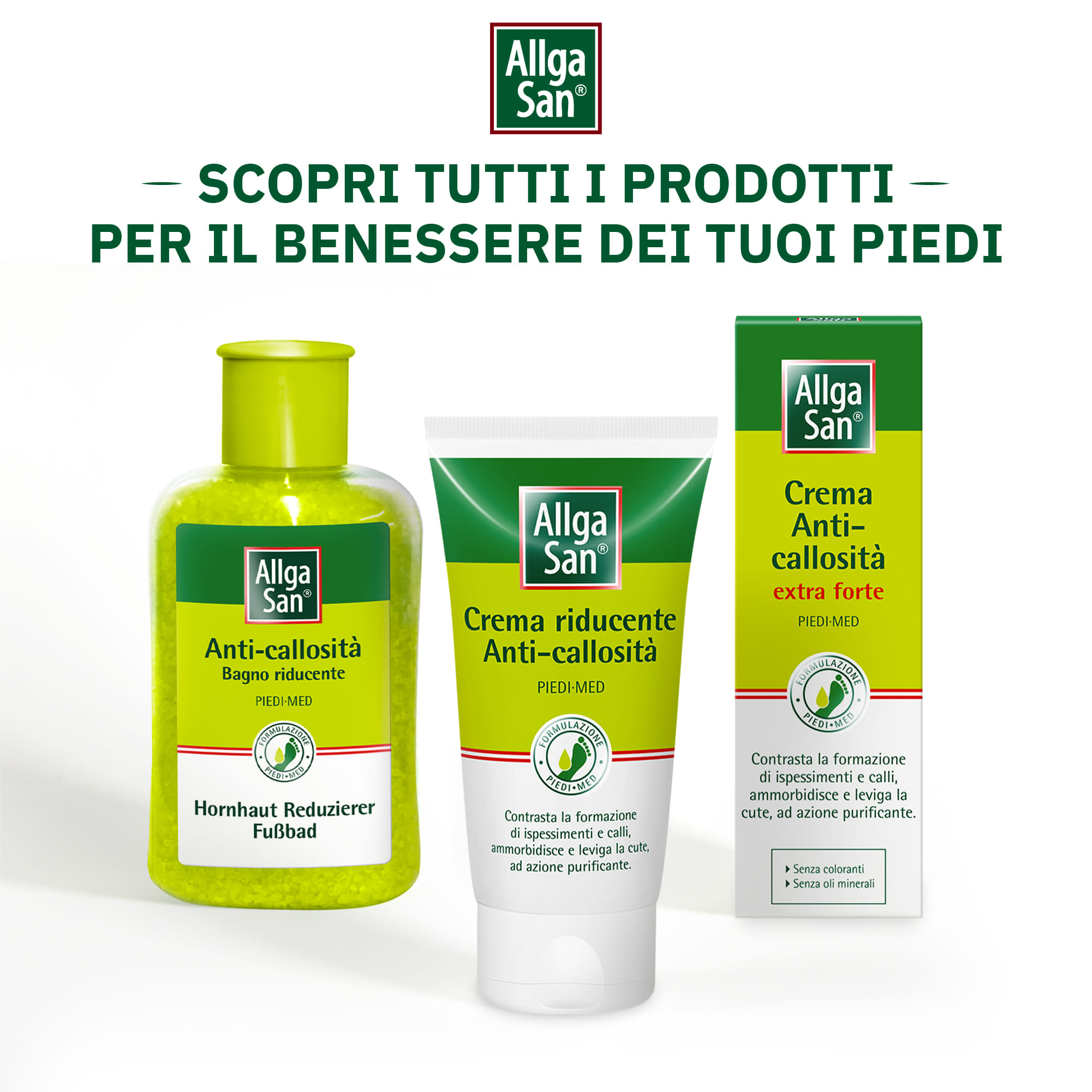 Pediluvio Allgasan Anti-callosità per calli e duroni 350g