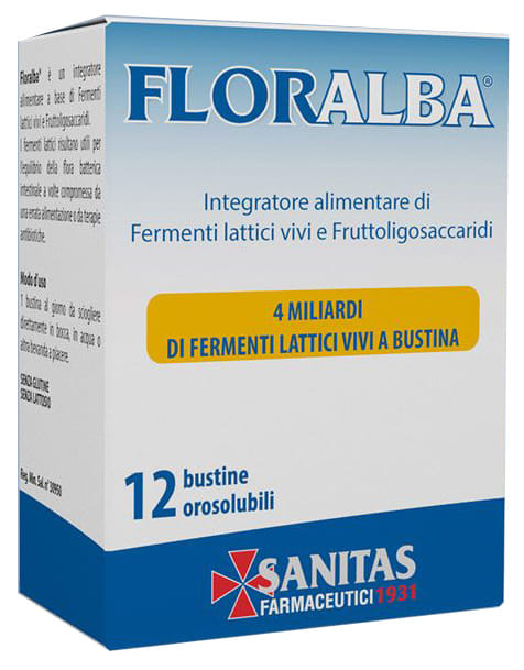 Integratore Floralba con fermenti lattici vivi, 12 bustine