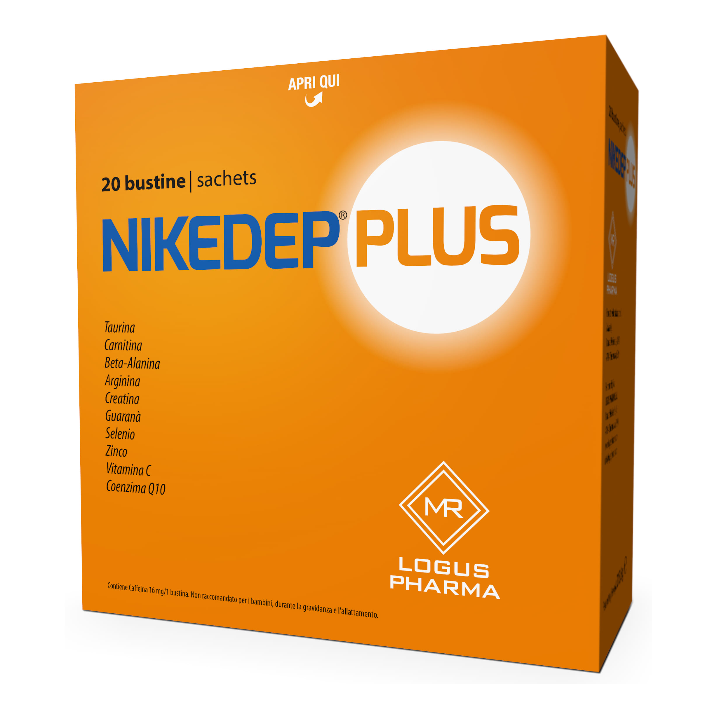 Integratore Nikedep PLUS per energia e tono, 20 bustine
