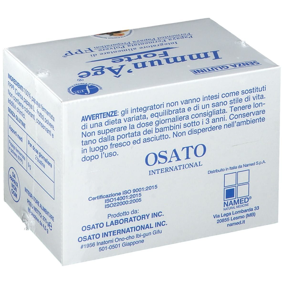 Integratore Immun'Age Forte alla papaya fermentata, 60 bustine