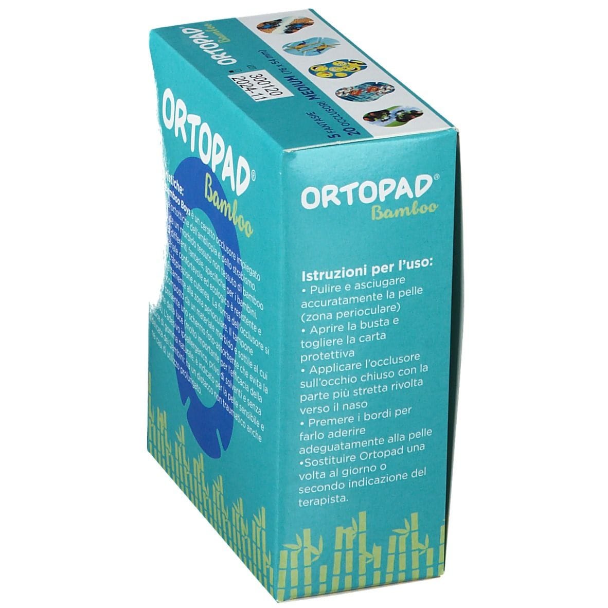 Cerotto oculare Ortopad Boys misura M per ortottica, 20 pezzi