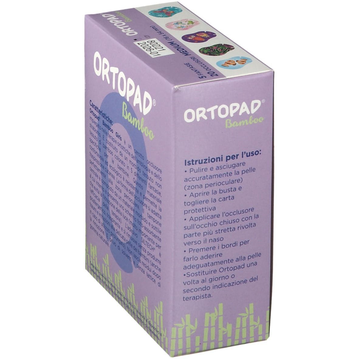 Cerotto oculare ortottico Ortopad Girls M, 20 pezzi