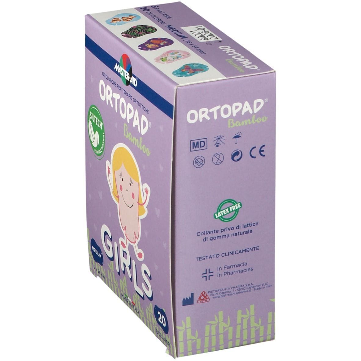 CEROTTO OCULARE PER ORTOTTICA ORTOPAD GIRLS M 5,4X7,6 20 PEZZI