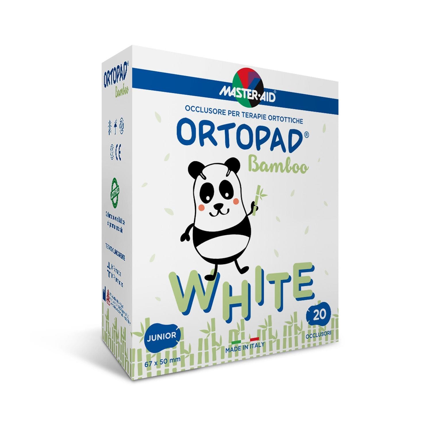 Cerotto Oculare Per Ortottica Ortopad Bianco M 20 Pezzi