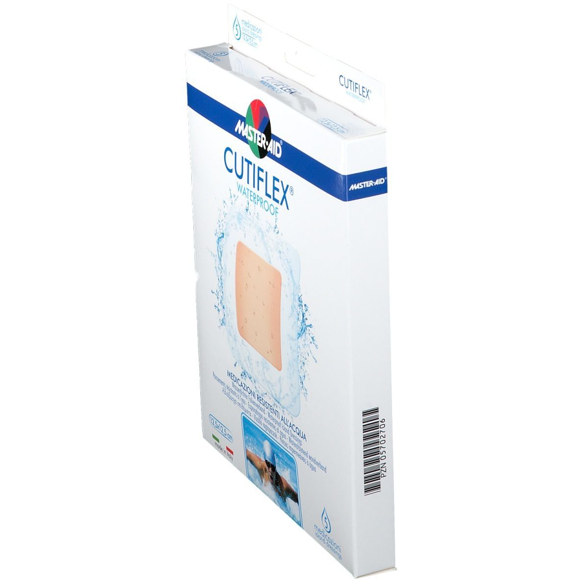 MEDICAZIONE ADESIVA IMPERMEABILE TRASPARENTE MASTER-AID CUTIFLEXMED 12,5X12,5 CM 5 PEZZI