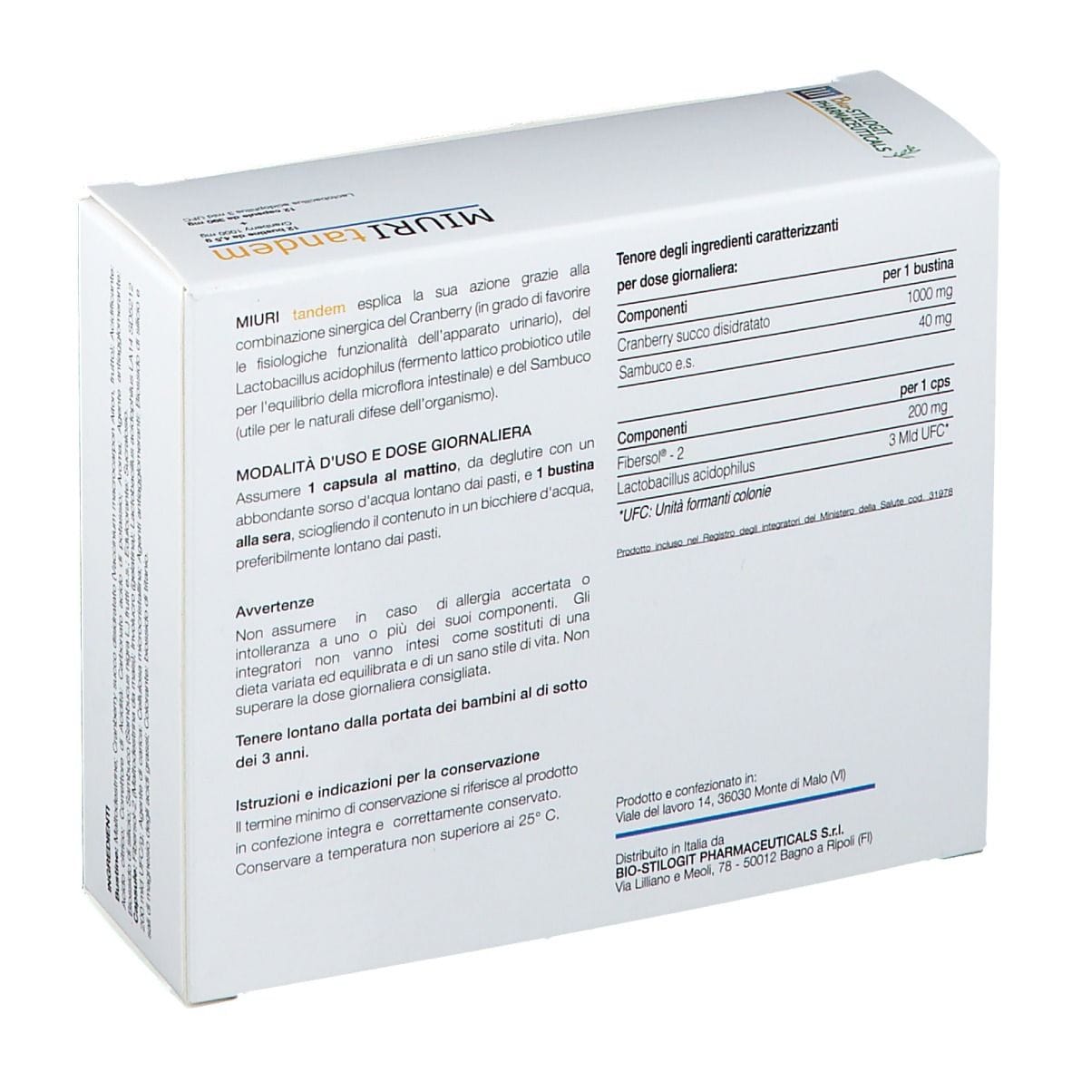 MIURI TANDEM 12 BUSTINE + 12 CAPSULE