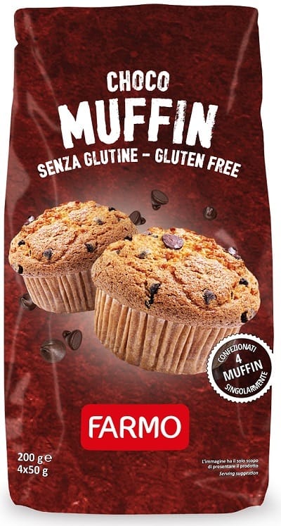 Muffin senza glutine Farmo con gocce di cioccolato 4x50g