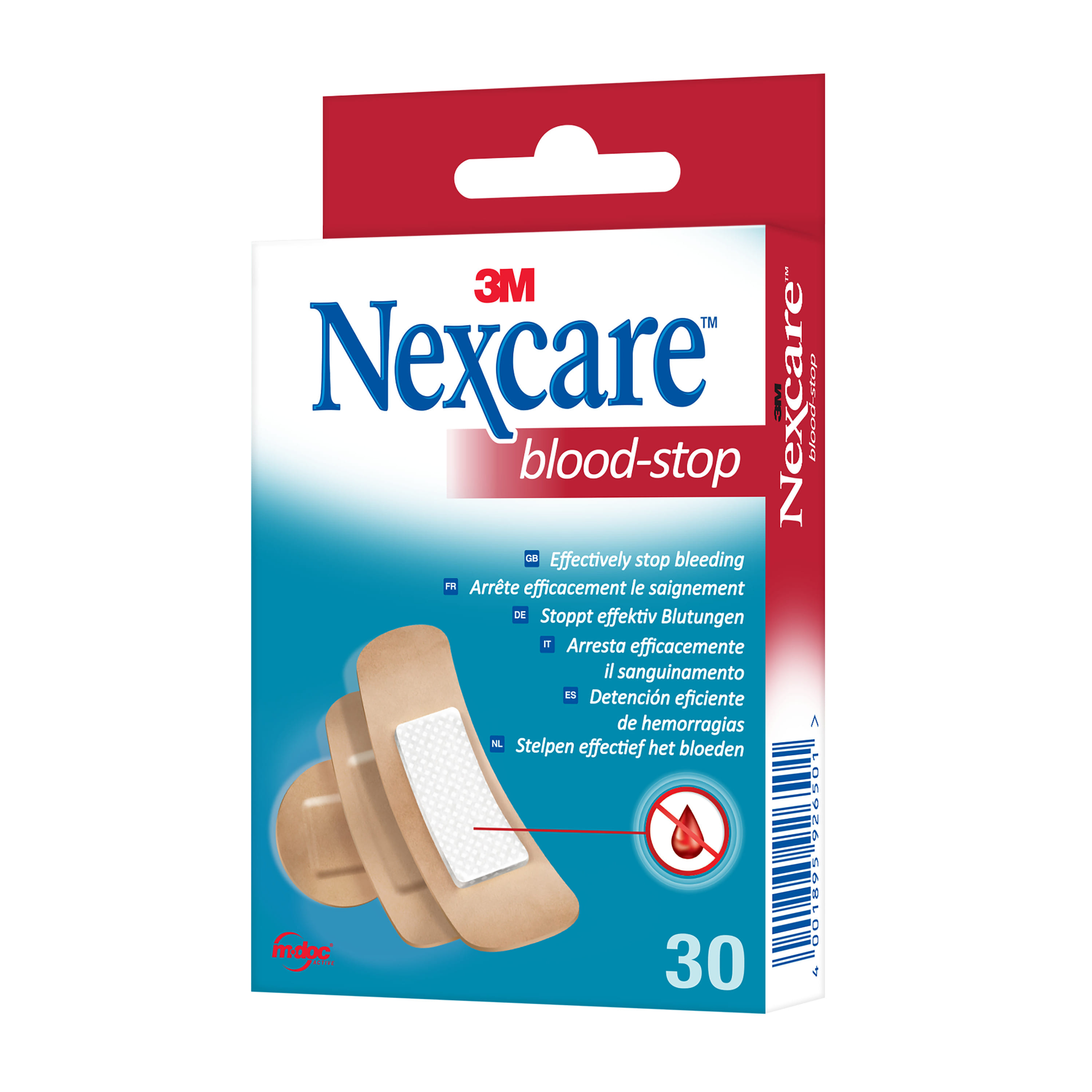 Cerotti emostatici Nexcare Blood Stop, 30 pezzi 3 formati