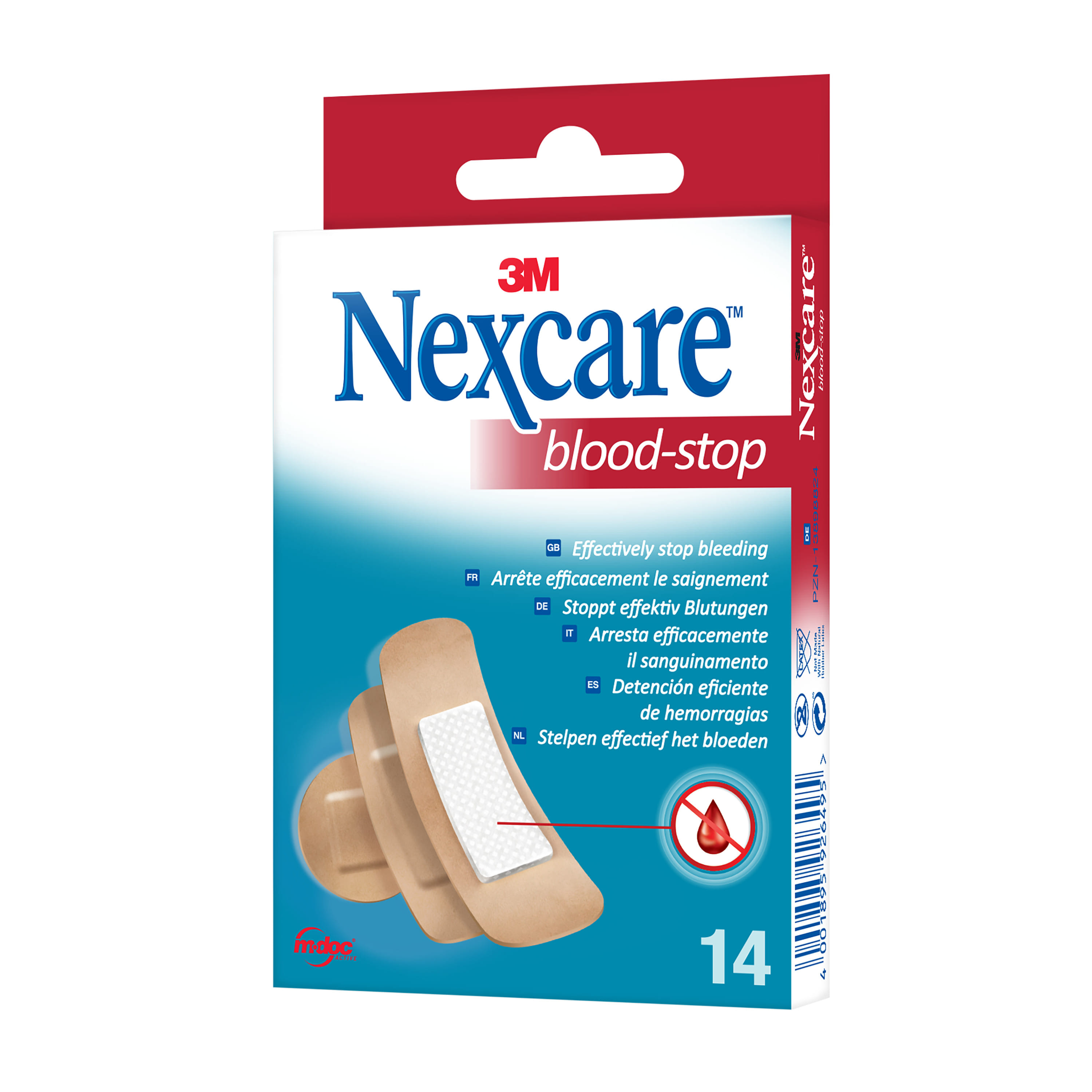 Cerotti emostatici Nexcare Blood Stop, 14 pezzi 3 formati